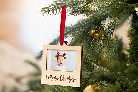 Mini fotolijst kerstversiering